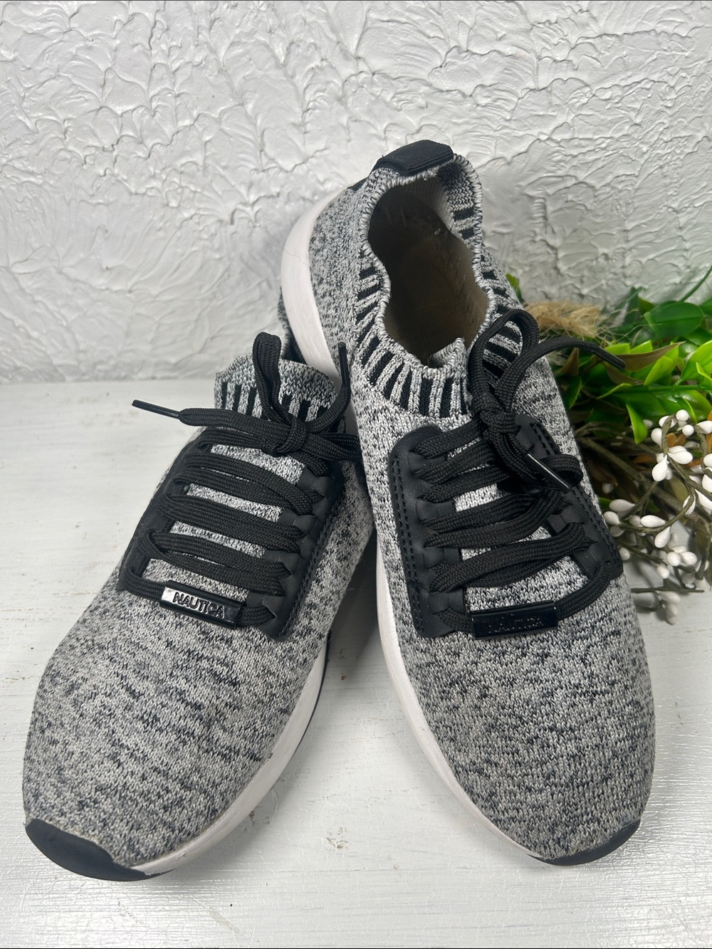 Nautical Woman’s Knit Sneaker Size 7.5 Athletic Tennis Shoe